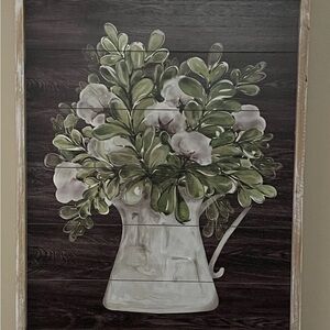 Floral Wall Art with Greenery